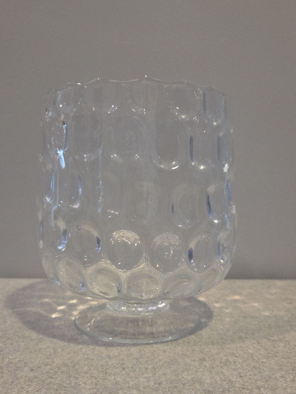 Glass Vase With Pedestal Base